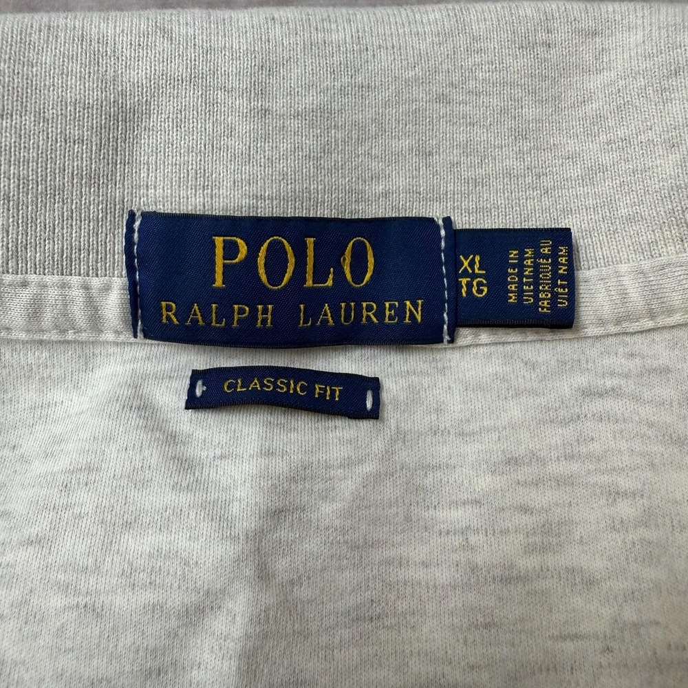 Polo Ralph Lauren Polo‎ Shirt Mens XL Heather Gray Classic Fit Embroidered Pony - Picture 6 of 8